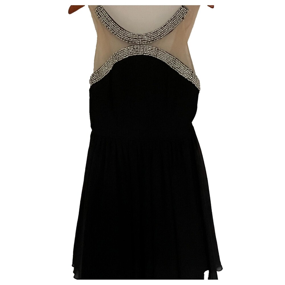 Way-In Dress 11 Black Rhinestone Chiffon Party Prom